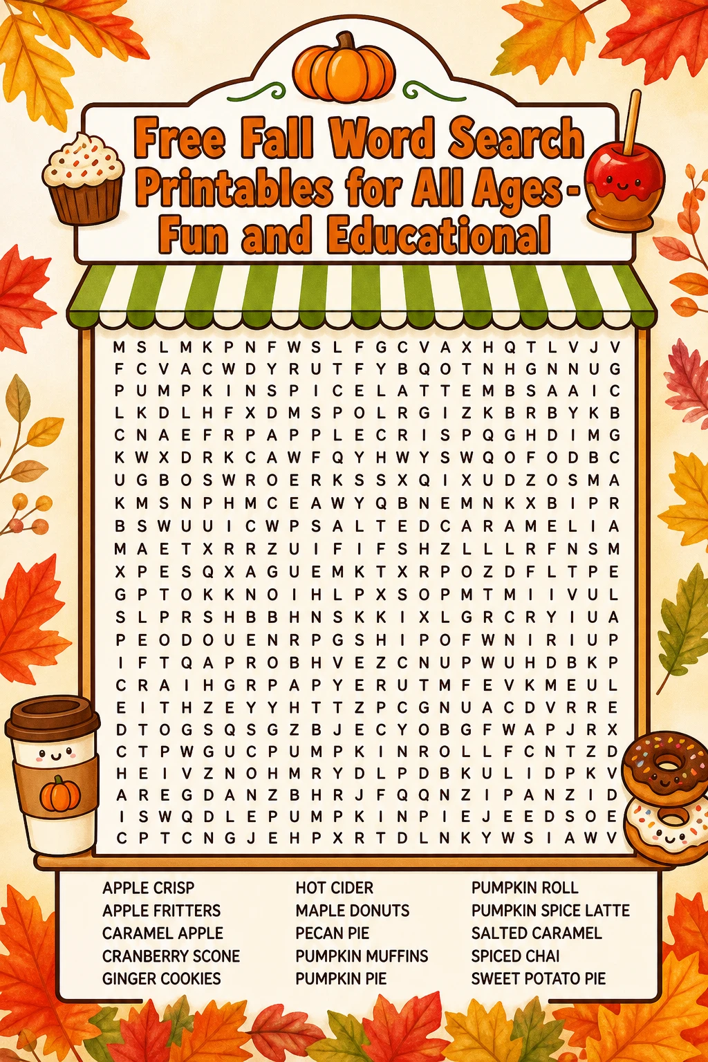 Free Fall Word Search Printables for All Ages - Fun and Educational