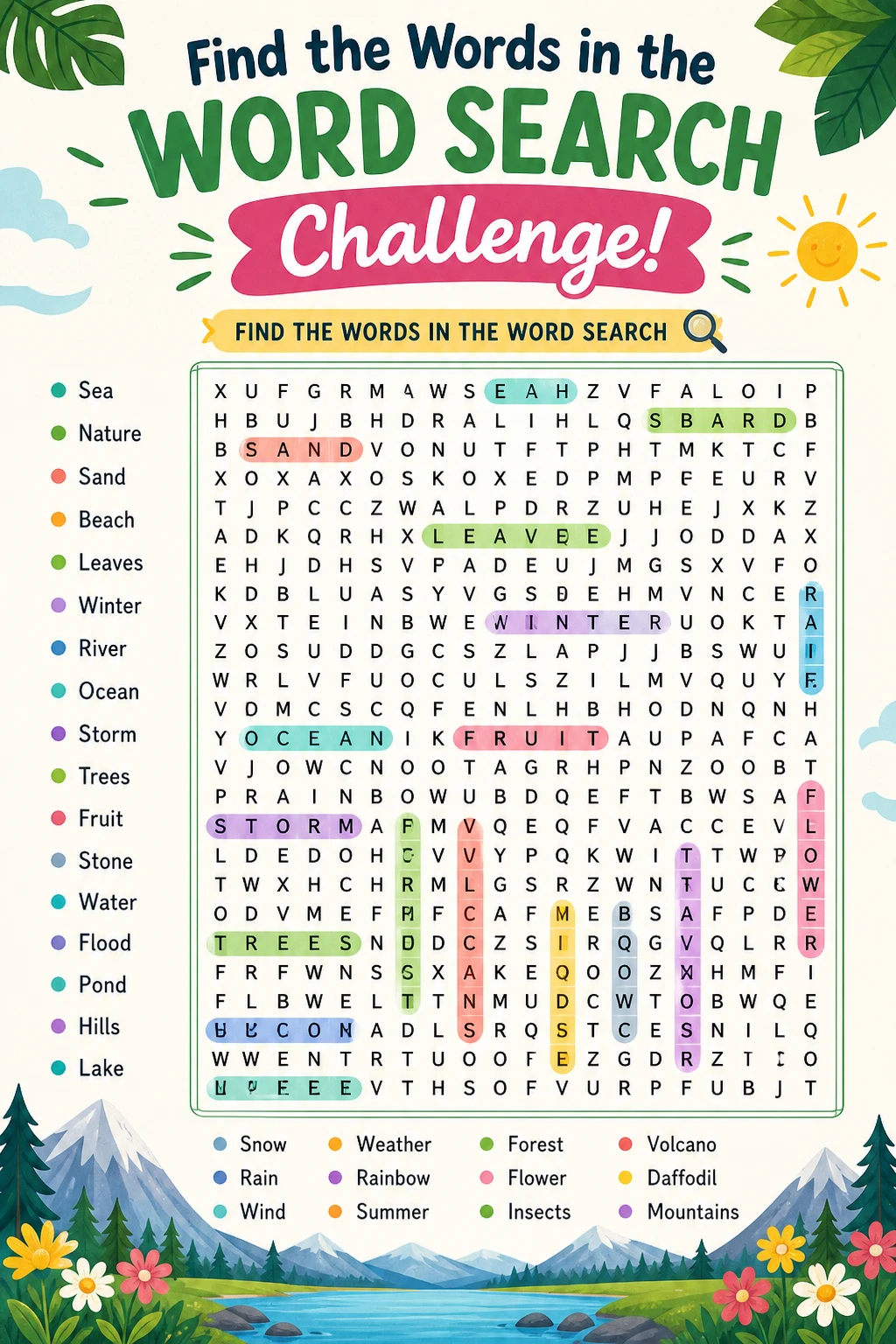 Find the Words in the Word Search Challenge