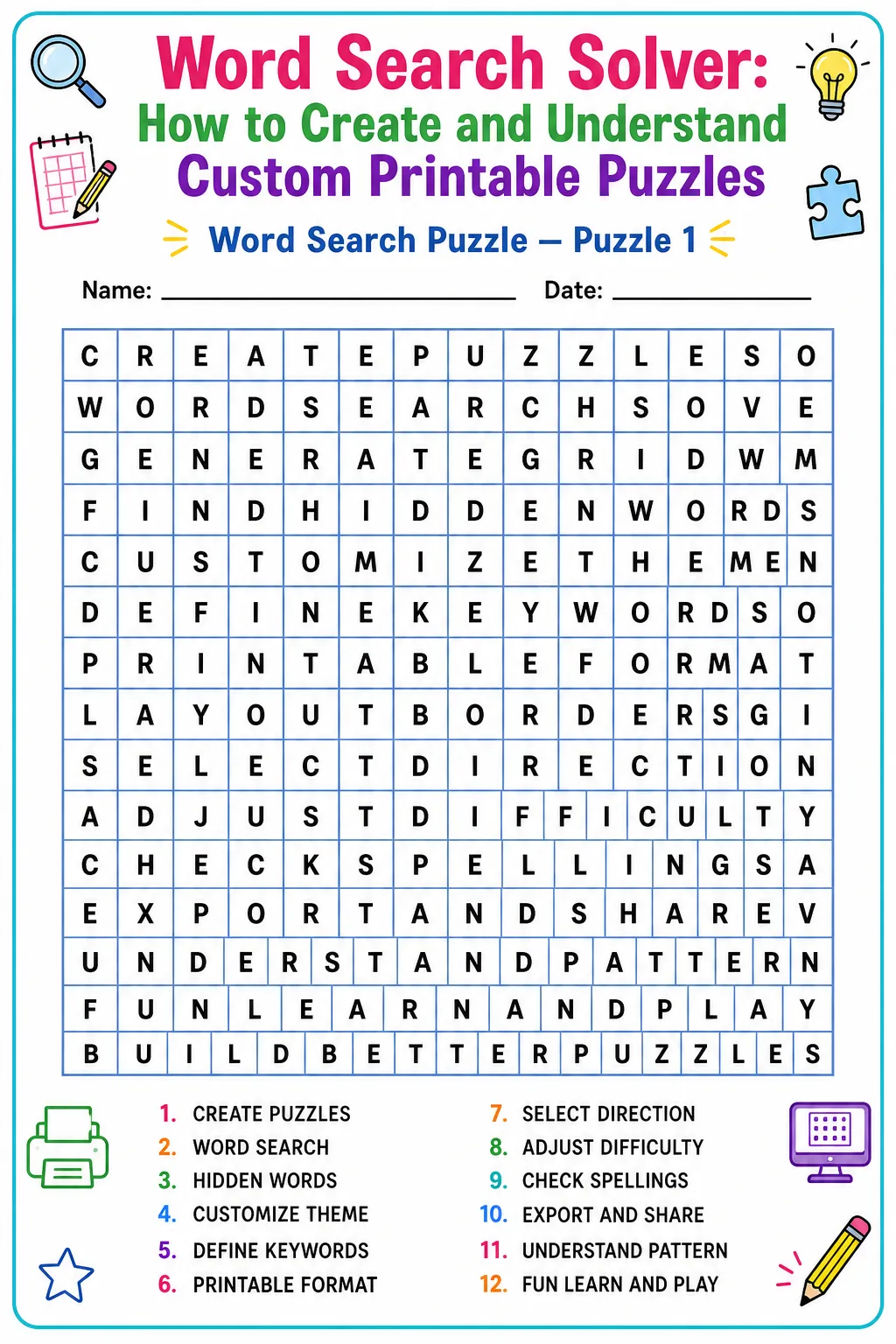 Word Search Solver: How to Create and Understand Custom Printable Puzzles
