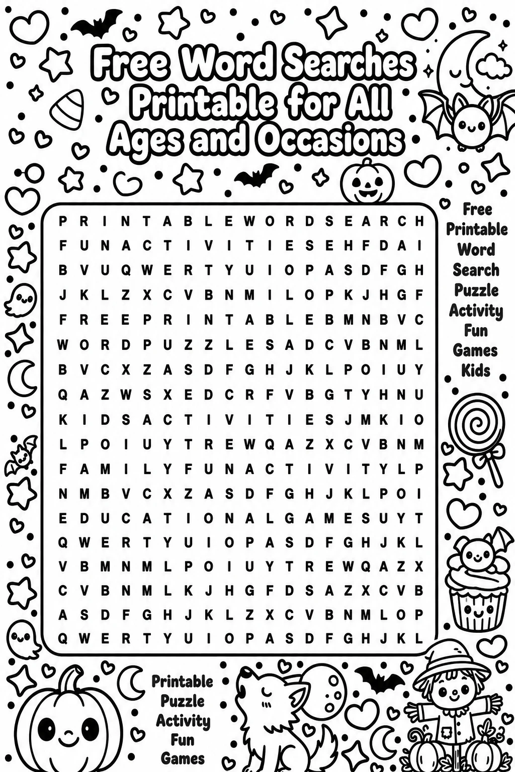 Free Word Searches Printable for All Ages and Occasions