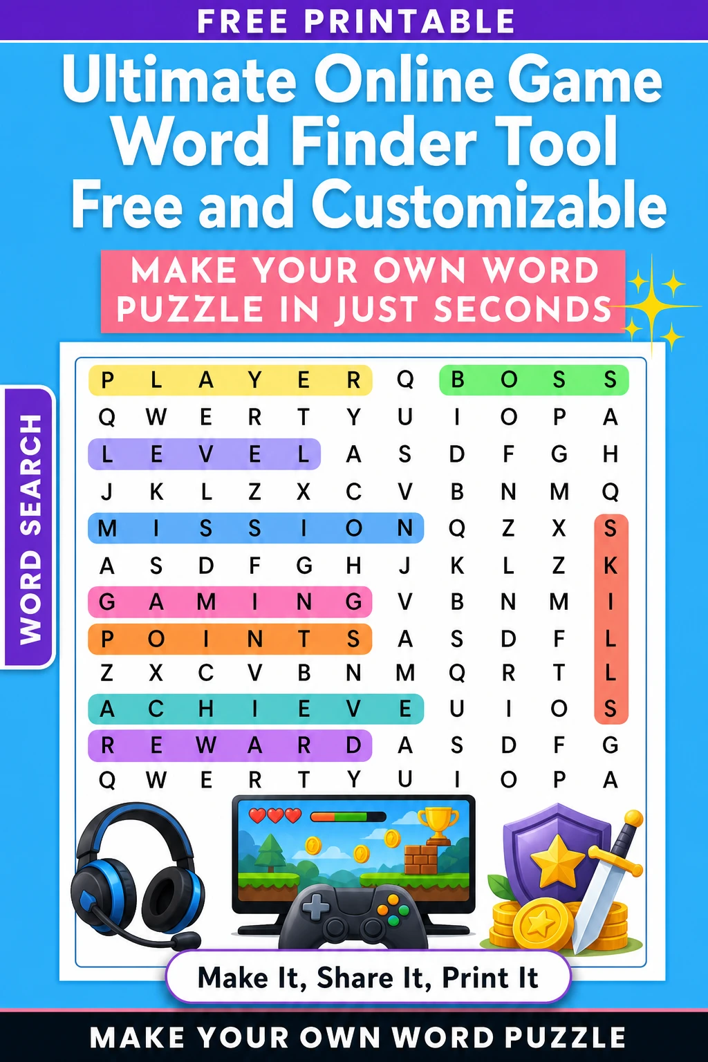 Ultimate Online Game Word Finder Tool Free and Customizable