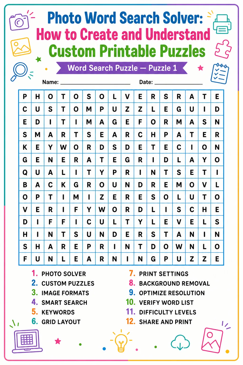 Photo Word Search Solver: How to Create and Understand Custom Printable Puzzles