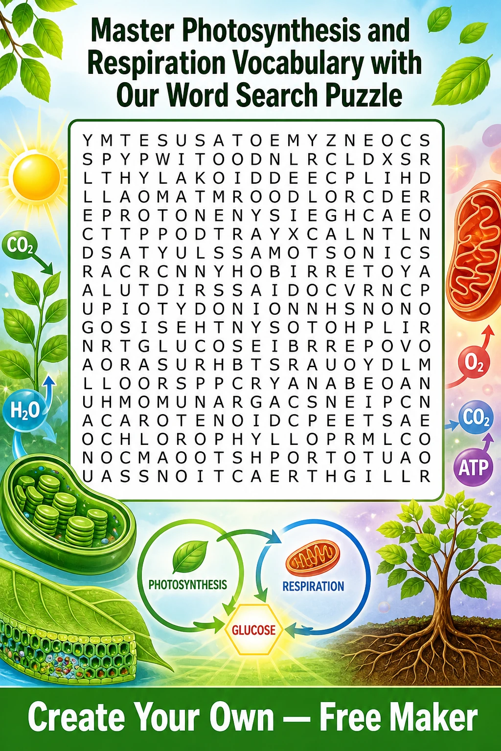 Master Photosynthesis and Respiration Vocabulary with Our Word Search Puzzle
