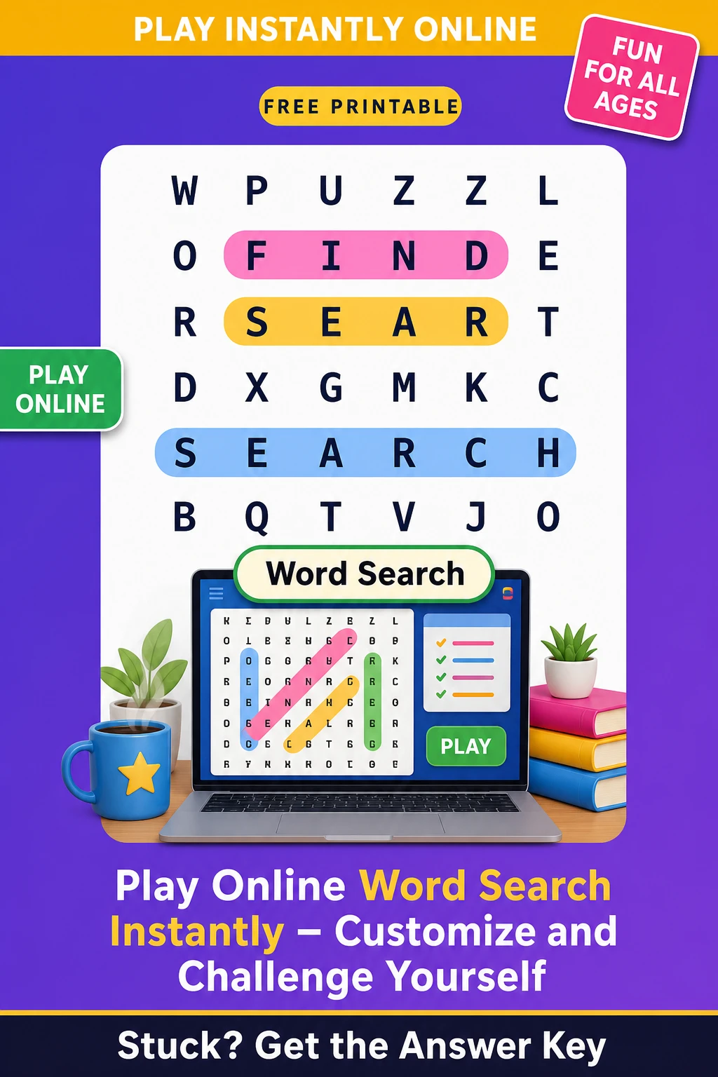 Play Online Word Search Instantly – Customize and Challenge Yourself