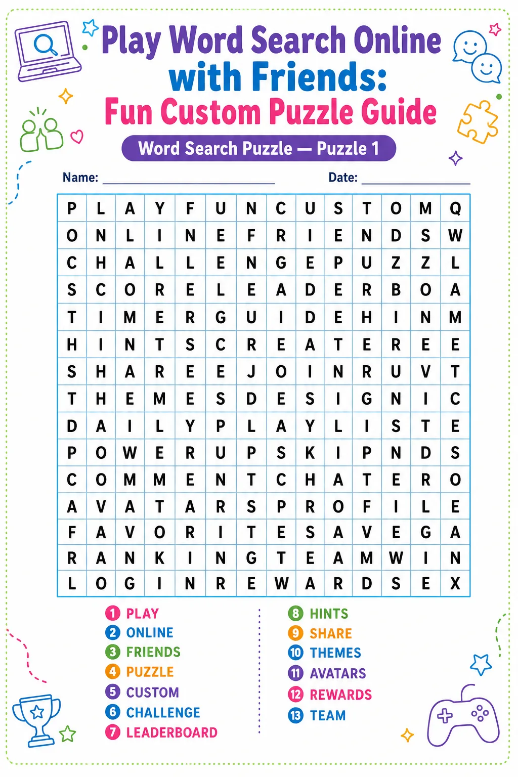 Play Word Search Online with Friends: Fun Custom Puzzle Guide