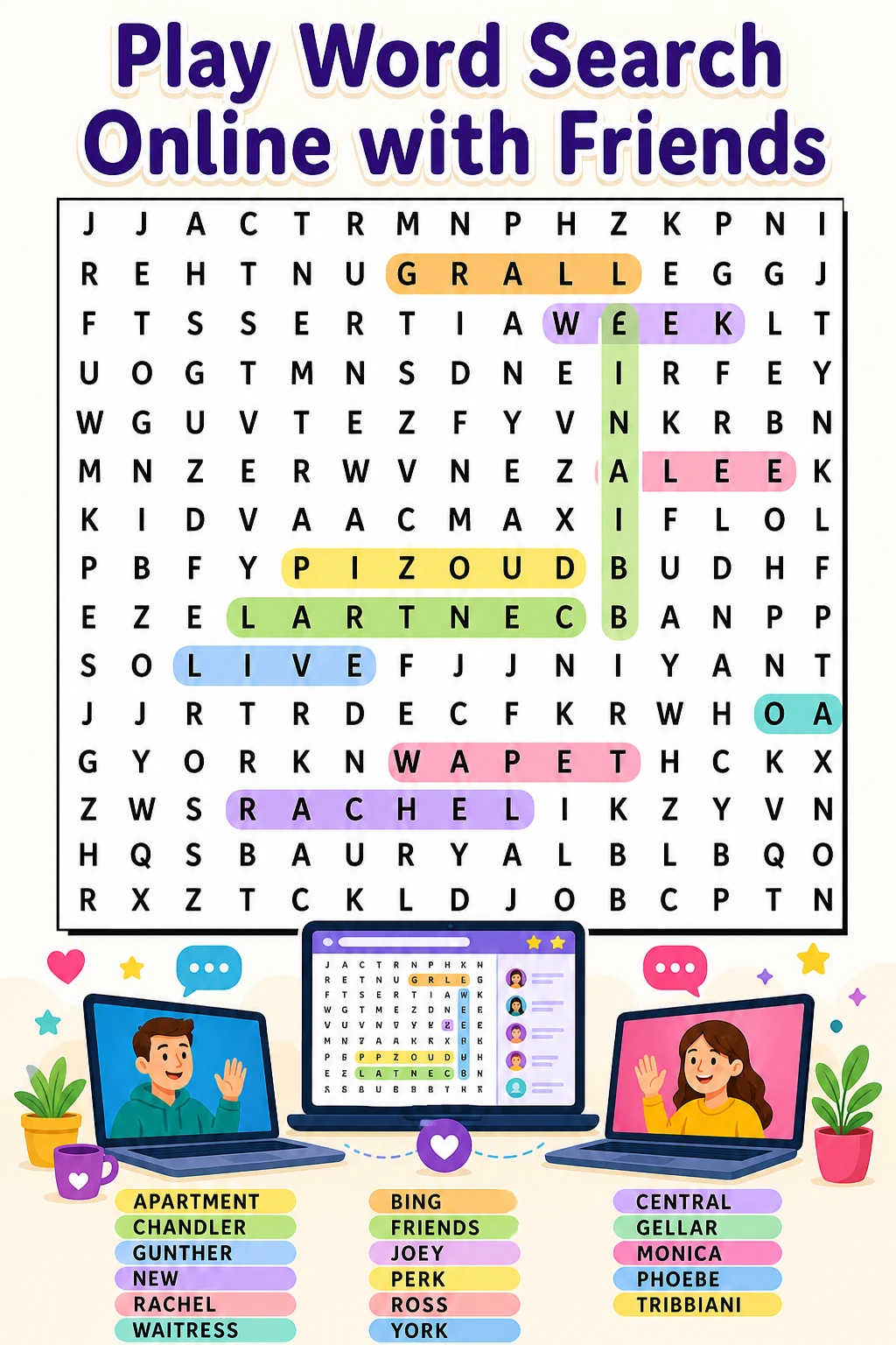 Play Word Search Online with Friends