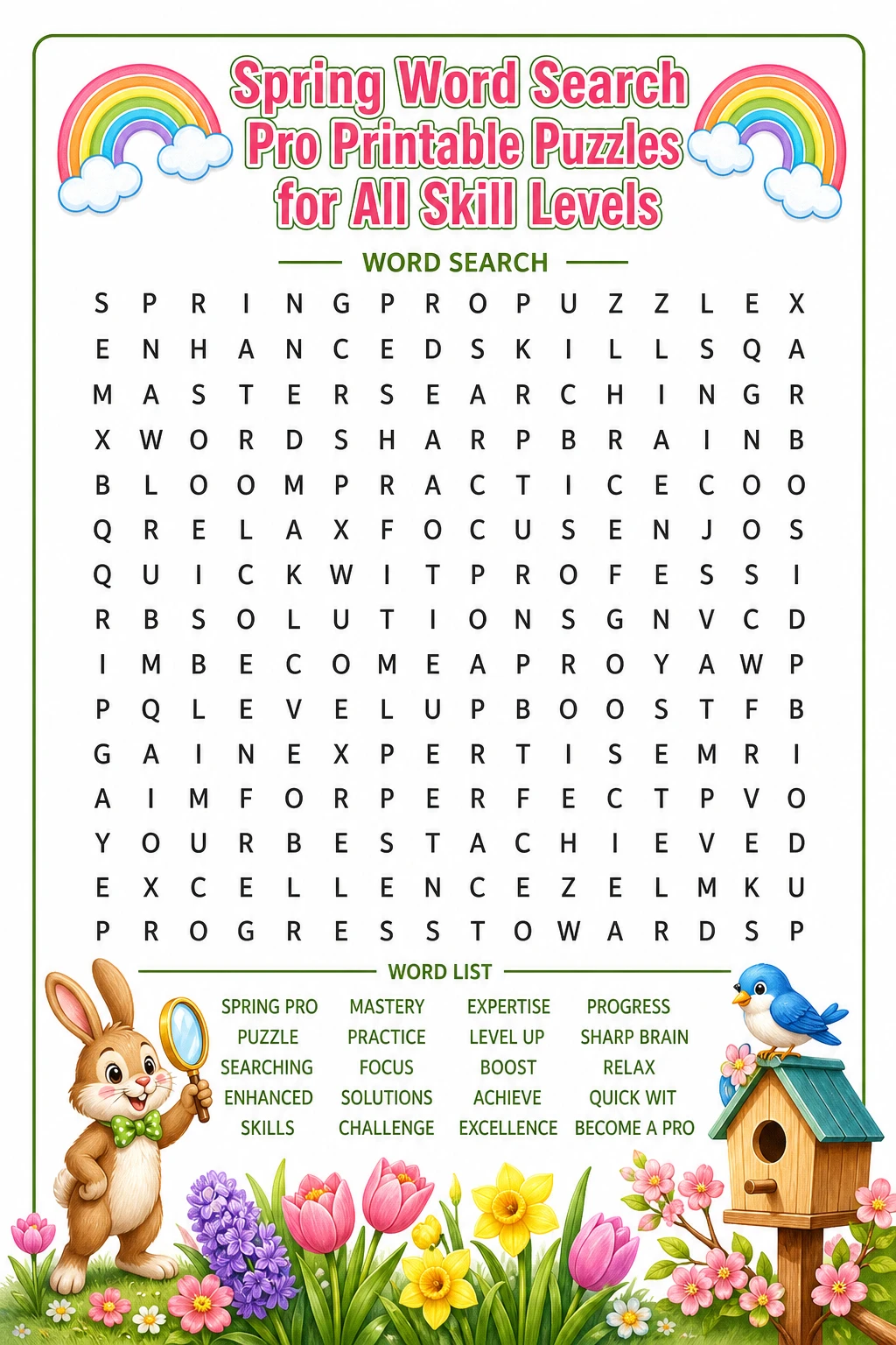 Spring Word Search Pro Printable Puzzles for All Skill Levels