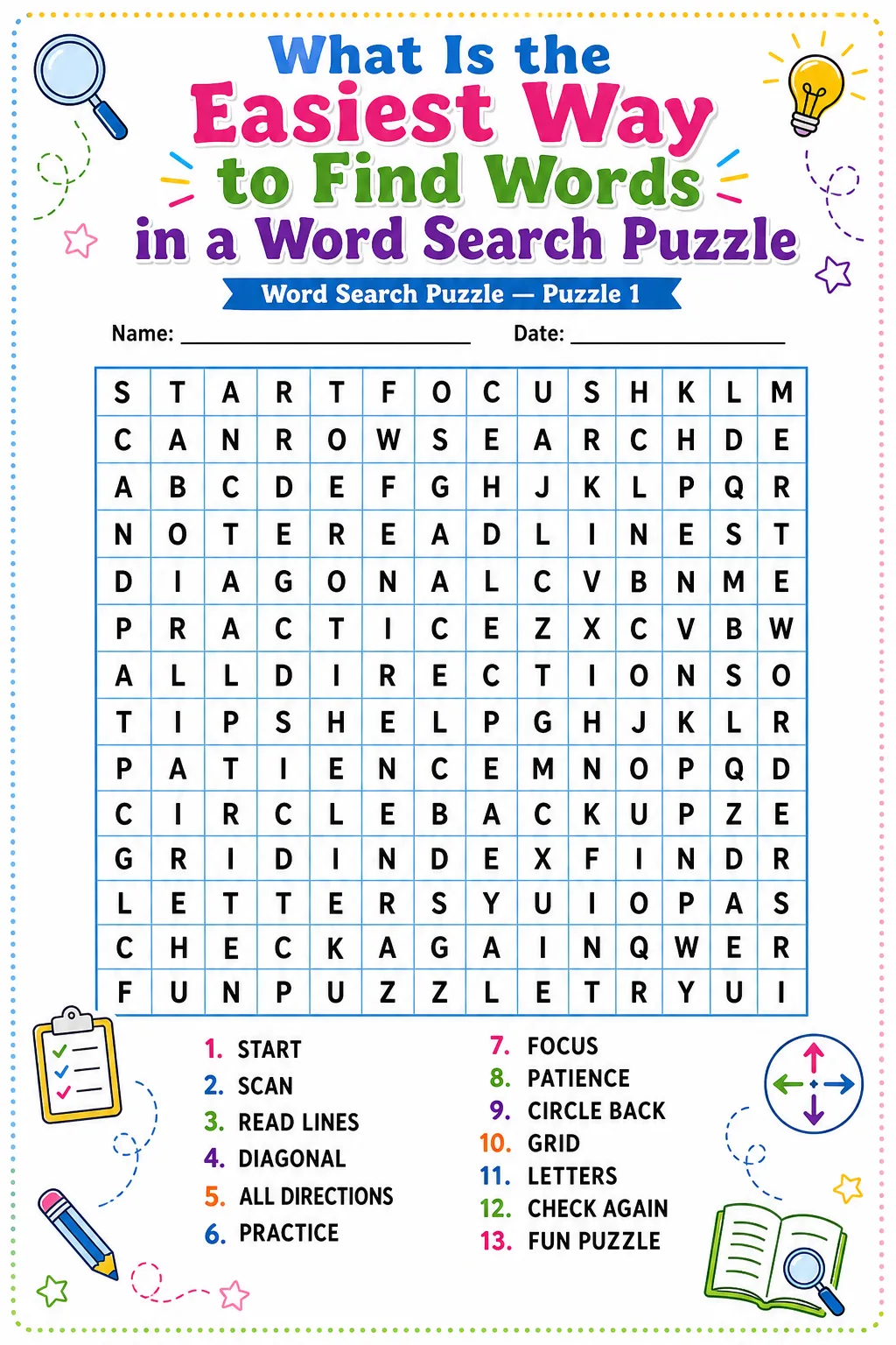 What Is the Easiest Way to Find Words in a Word Search Puzzle
