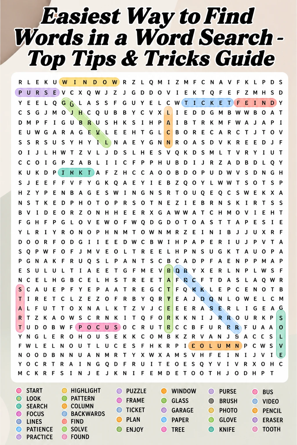 Easiest Way to Find Words in a Word Search - Top Tips & Tricks Guide