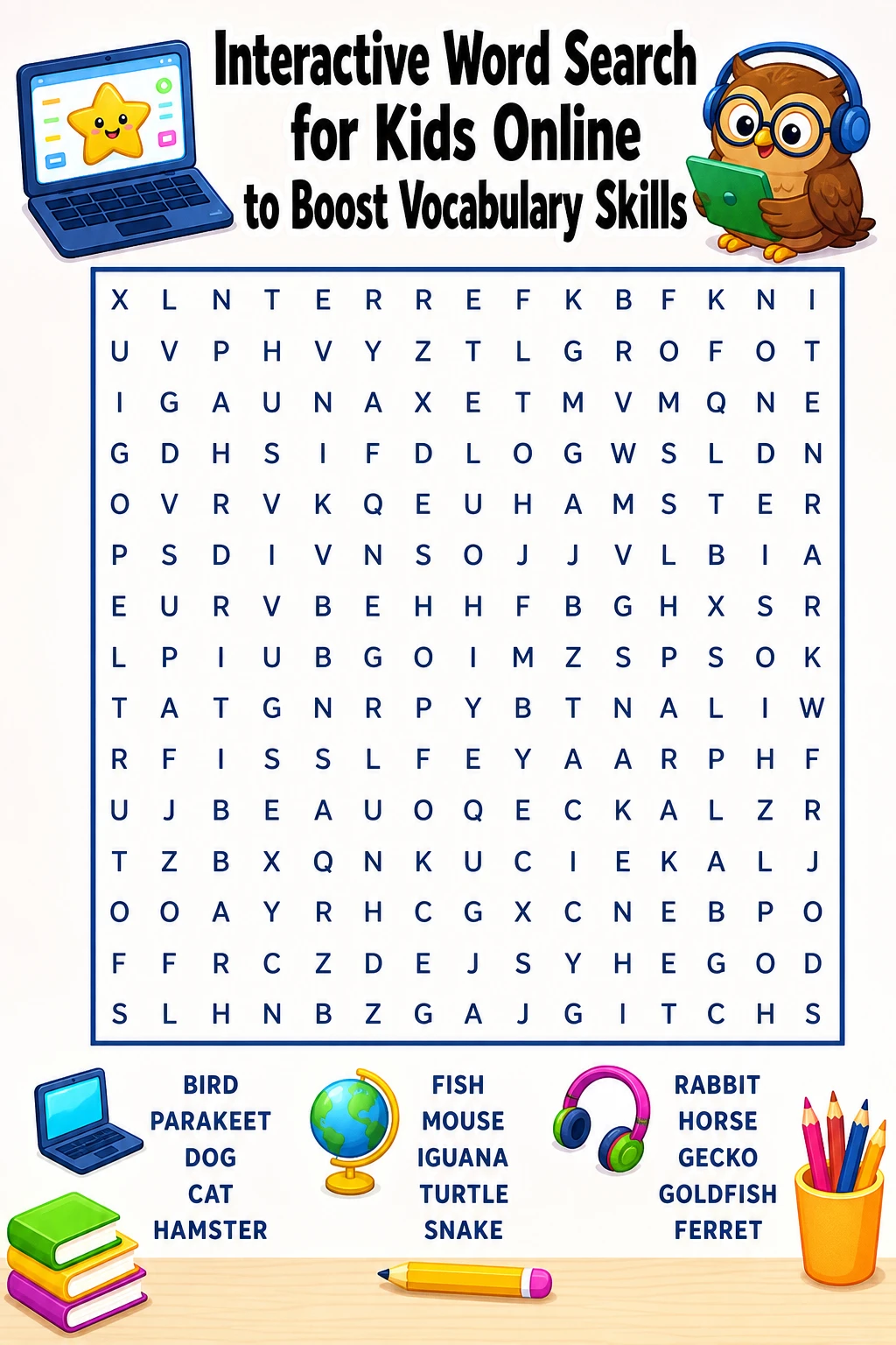 Interactive Word Search for Kids Online to Boost Vocabulary Skills