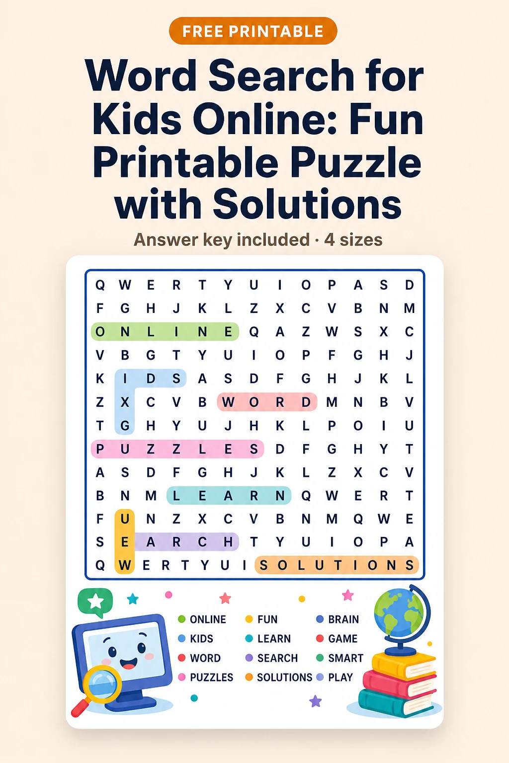 Word Search for Kids Online: Fun Printable Puzzle with Solutions