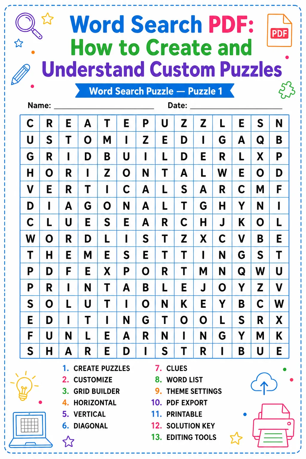 Word Search PDF: How to Create and Understand Custom Puzzles