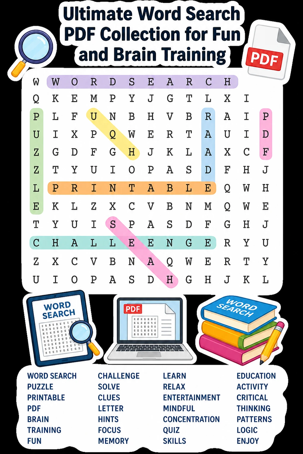 Ultimate Word Search PDF Collection for Fun and Brain Training